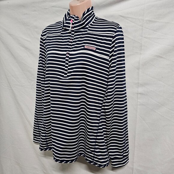 Vineyard Vines Dreamcloth® The Shep Shirt Top Blouse Women Size M Striped - Picture 11 of 14